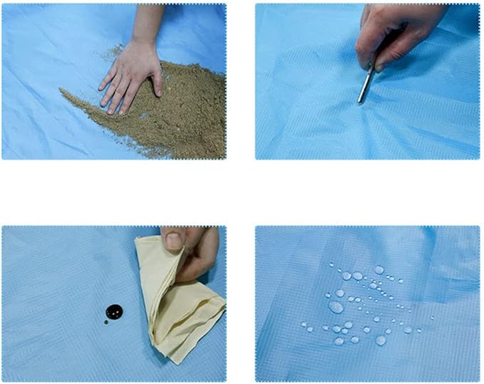 Portable Beach Blanket Sandproof Sandfree Camping Hiking Mat Lightweight Outdoor Travel Pad 78.7x82.7 Inches