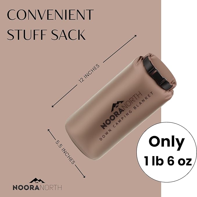 Down Camping Blanket with Footbox – Lightweight Packable Water Resistant Backpacking Quilt &amp Warm Puffy Compact Outdoor Throw – 52x77 with Stuff Sack for Stadium Hiking &amp Travel