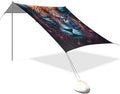 Beach Tent Sun Shelter Tiger Colored Hair Lightweight &amp Easy Setup Beach Shade Canopy for Camping Fishing