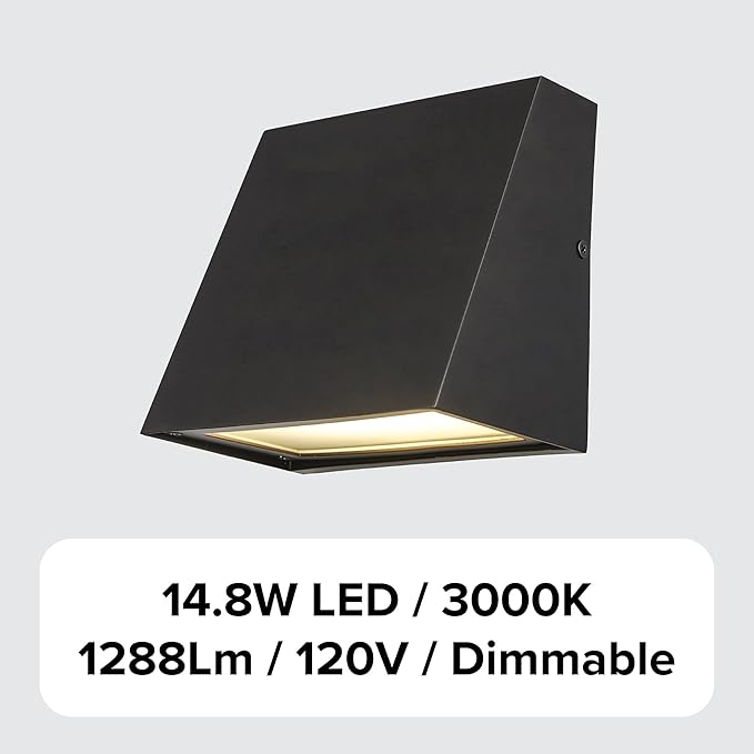 TRANS GLOBE Lighting I Celestia 5 Inch LED 3000K Outdoor Wall Light | Bronze Finish with Frosted Glass I 1288 Lumens | Dark Sky Outdoor Down Light | Modern Contemporary Fixture I LED-51560 BZ