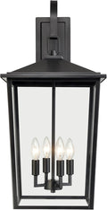 ML Lighting 2984-PBK Fetterton 4-Light Outdoor Wall Sconce in Powder Coated Black Finish