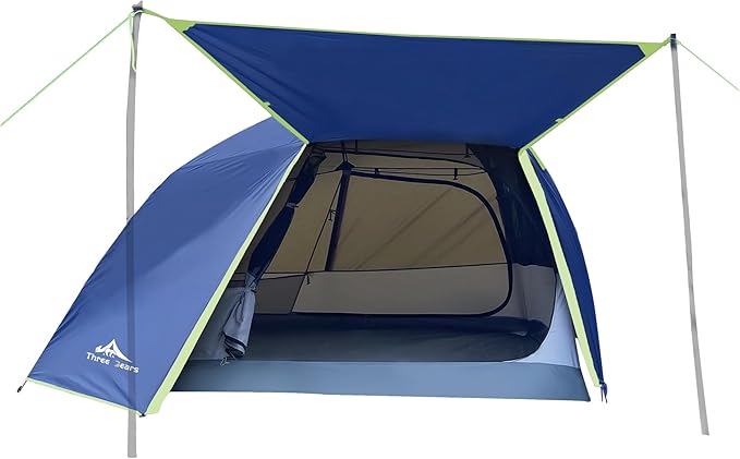 ThreeBears 2-Person Camping Tent Waterproof &amp Windproof Lightweight Backpacking Tent for Hiking Camping Mountaineering &amp Travel - Durable &amp Easy Setup