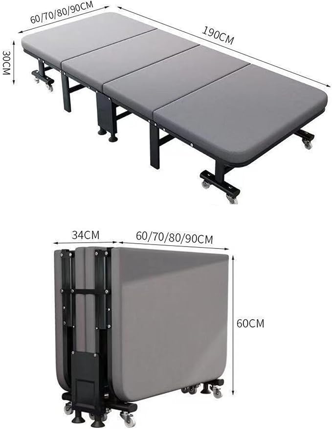 Camping CotPortable Outdoor Sleeping CotFolding Camping Cot Bedfor Camping W/Soft Pad Carry Bag for Home Office Nap Beach Travel