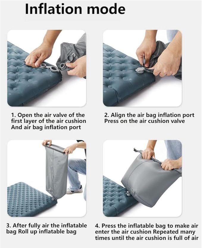 Naturehike Camping Mattress R-Value 5.8/3.5 Camp Bed Adults Camp Cot Folding Beds Sleeping Mat Pad Single Adults Foldable 0.88LB/500G Light Hiking[SGS Certified] (R3.5/Black/Double/196*120*7CM)