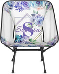 Camping Chair Personalized Backpacking Chair Lightweight Portable Folding Customized Name Chairs for Beach Sport Hiking (Purple &amp Blue)