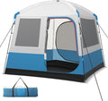 Tangkula 5 Person Camping Tent Portable Backpacking Tent with Removable Rainfly Floor Mat 3 Mesh Walls &amp Zippered Doors Carrying Bag Family Dome Tent for Camping Hiking Traveling Picnic