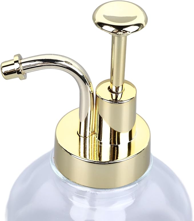 2PCS Coffee Syrup Dispensers 500ml Glass Bottles with Stainless Steel Pump - Drip - Free Design for Kitchen Coffee Bar Olive Oil and Bathroom Use