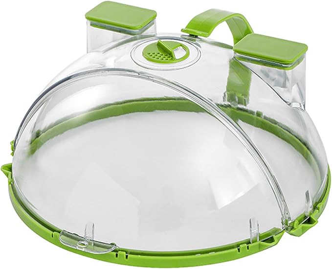 Practical Microwave Dish Lid Foldable Cover with Water Injections Technology for Even Heating Quick Breakfast