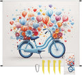Waterproof Sandproof Beach Blanket 59''×68'' Pedal Car Polyester Outdoor Picnic Blanket with 4 Stakes &amp Storage Bag for BeachCampingVacation Hot-air Balloon