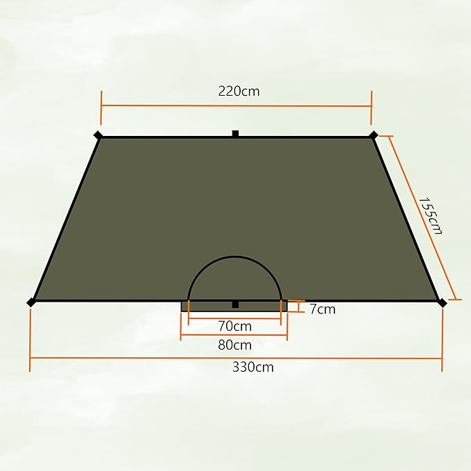Onewind Lightweight Poncho Shelter Solitary Shelter Cape Silnylon Emergency Survival Shelter Ultralight Minimalist Shelter for Camping Hiking Backpacking Bug Out Bag
