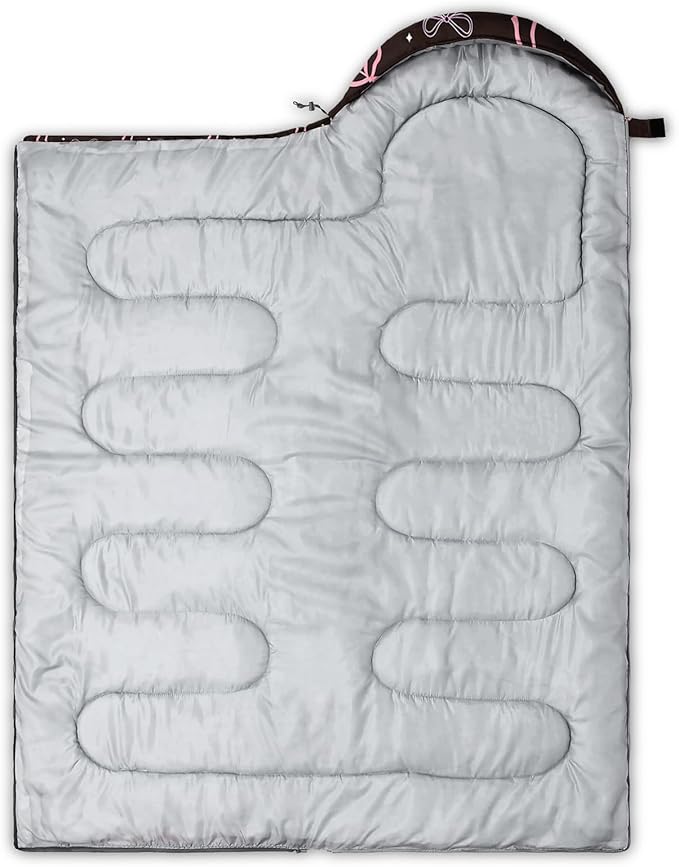 QOOMO Camping Sleeping Bags3 Season Warm &amp Cool WeatherLightweightWaterproof Sleeping Bags for Adults &amp KidsTravelingand OutdoorsCamping Gear Equipment