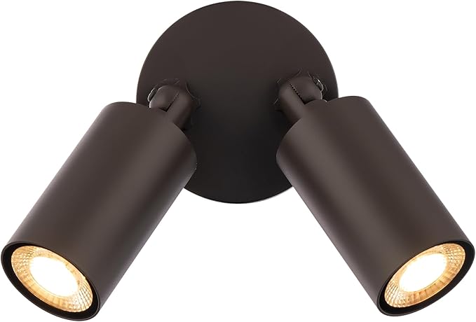 Cylinder LED Double Adjustable Indoor or Outdoor Wall Light 3000K in Bronze