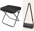 Foldable Backpack Stool 2026 Upgrade Portable Foldable Stool Can Turned Into Satchel with Storage Pouch Folding Camping Stool Foldable Pocket Chair Seats for Hiking Fishing Camping (Black Large)