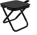 2 Pack 13 inch Folding Stool Portable Camping Chairs with Carry Bag for Outdoor Mountaineering Fishing Hiking Hunting Foot Stool Mini Travel Chair (Black Large)