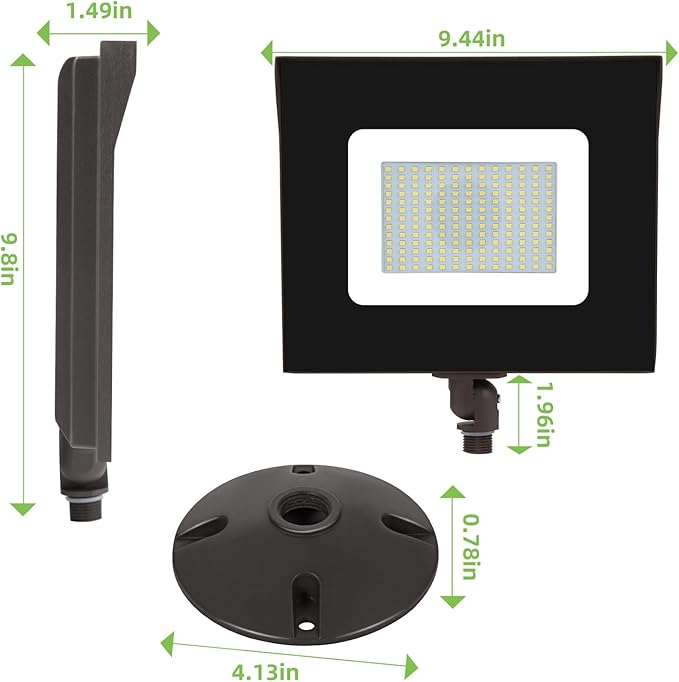 LED Flood Lights Outdoor 100W 13000LM IP65 Waterproof Adjustable Knuckle Mount LED Security Light800W Halogen Equiv5000K Daylight Dusk to Dawn Flood Light for Yard Garage2 Pack