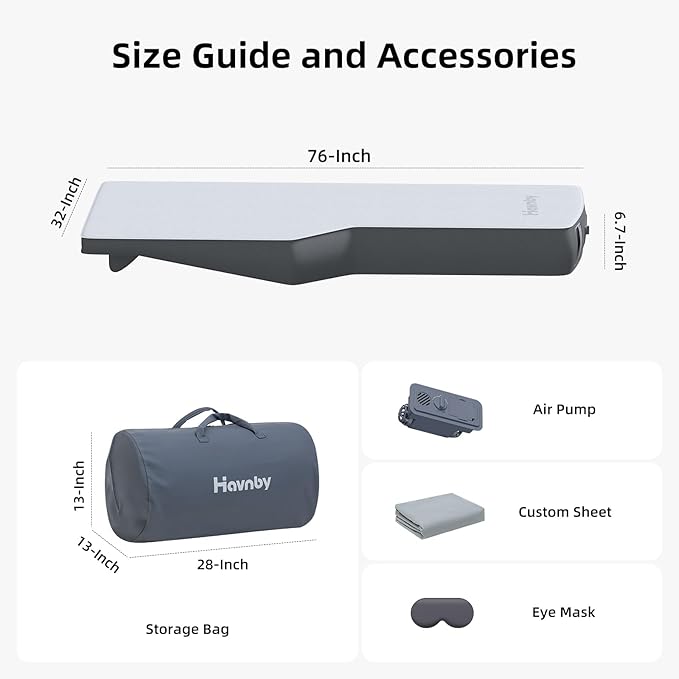 Tesla Model Y Solo Mattress Wedge Design &amp 6.7-Inch Solid Foam for Flat Car Bed Portable Camping Mattress w/Built-in Pump for Solo Campers Hiking Nap Road Trip