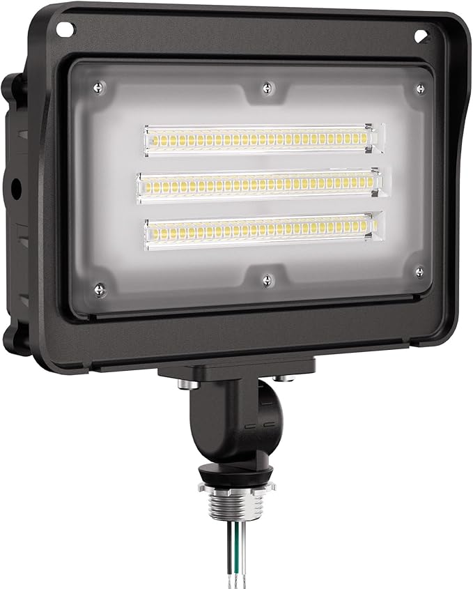 CINOTON 50W LED Flood Light Outdoor 7000LM IP65 Waterproof Security Wall Pack Light Fixture with 180°Knuckle for Patio Porch Garage Garden Lanscape 5000K Daylight 100-277V 1 Pack