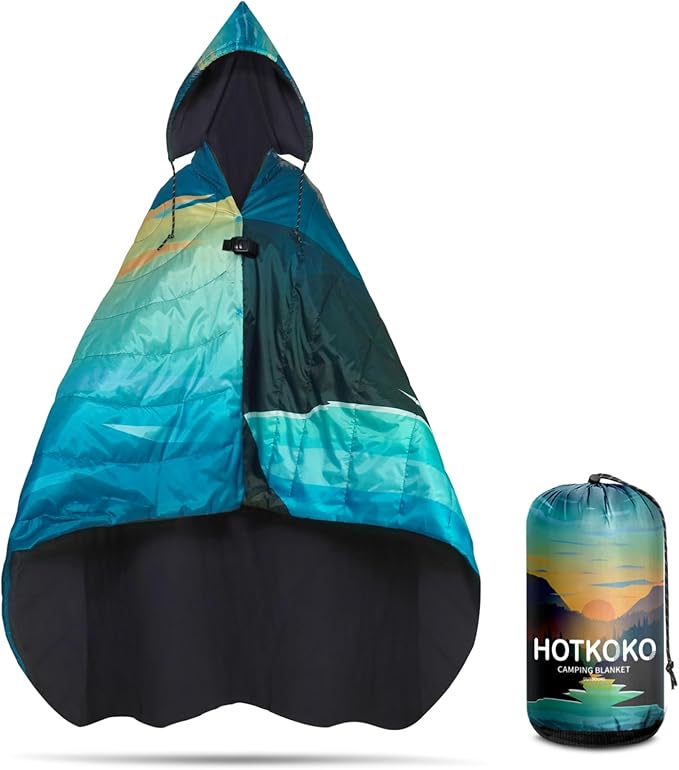 Waterproof Stadium Blanket Fleece Camping Blanket Wearable Soft Warm Camp Blanket for Outdoor Camping Picnic Stadium Sports Beach Car