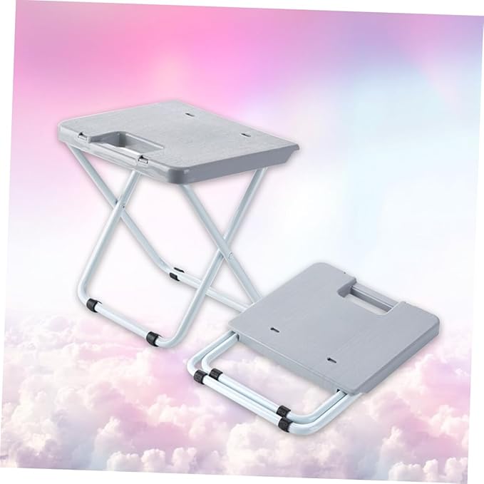 HANABASS Foldable Stool Collapsible Chair Pp Iron Frame for Small Spaces Train Hiking