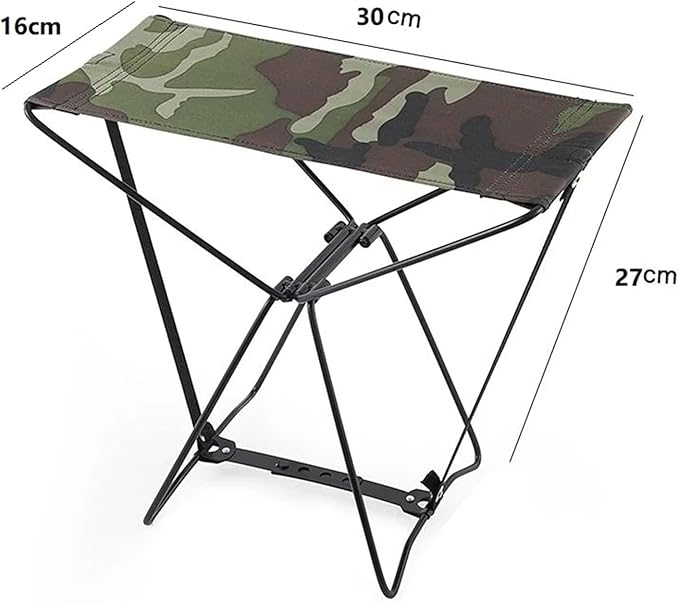 Lightweight Oxford Cloth Portable Folding Stool – Mini Outdoor Stool for Camping Travel Fishing &amp Queuing(Camouflage no Bags)