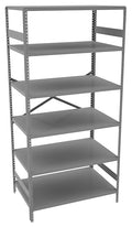 Tennsco ESP-6-2436 Commercial Shelving Unit 6 Shelves/5 Openings 250 lb. Capacity per Shelf 36 Width x 75 Height x 24 Depth Medium Grey