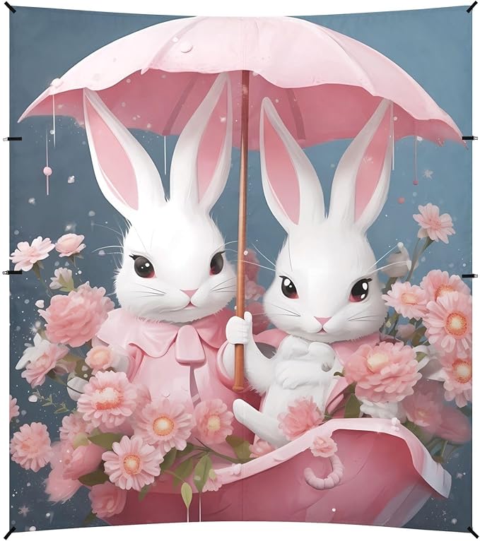 Easter Bunny Rabbit EggsCamping Sun Shelters 9.2 x 10.5 FT Beach Canopy Tent Sun Shade with Carrying Bag for Camping Trips Fishing Backyard Fun or Picnics 21340381