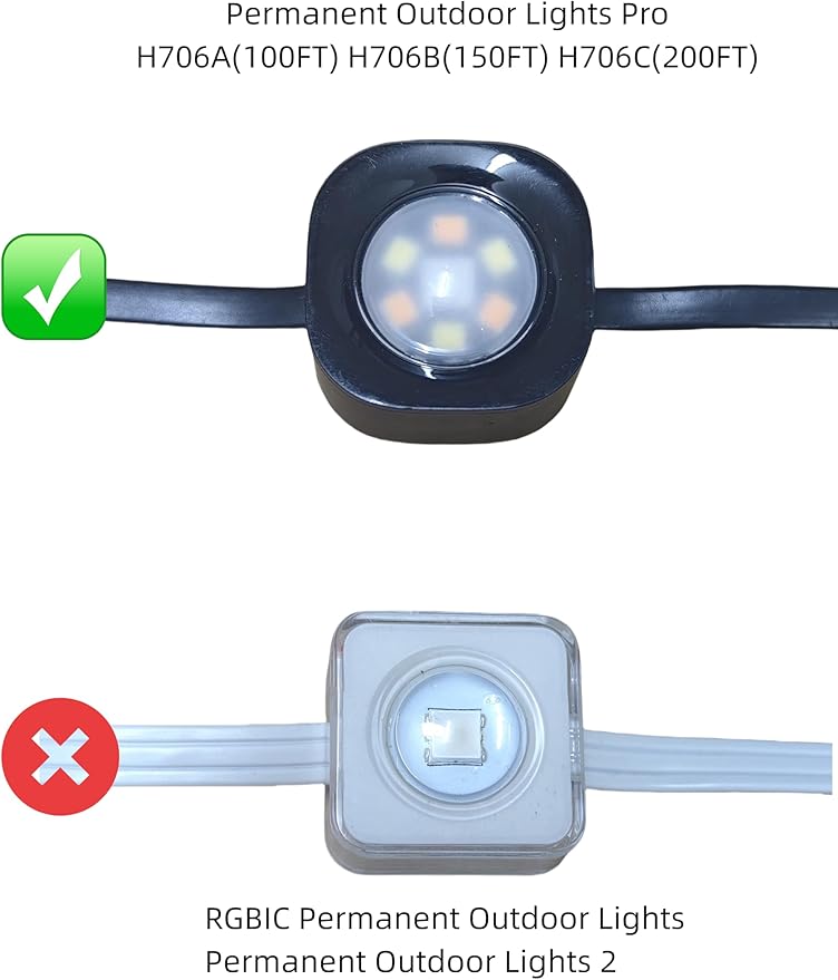 Light Clips Mounts Bracket Compatible with Govee Outdoor Lights ProH70660 PacksBlack