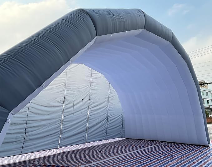 Portable Outdoor Inflatable Stage Tent Rooftop Booth Inflatable Stage Cover Marquee Concert Shelter Dome Marquee Cover 29.5x16.5x14.8ft