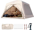 ABORON 2/6/8/10/12 Person Inflatable Camping Tent Easy Setup Blow Up Tent with Hand Pump PU3000mm Waterproof &amp Breathable 4 Season Glamping Tent for Outdoor Camping