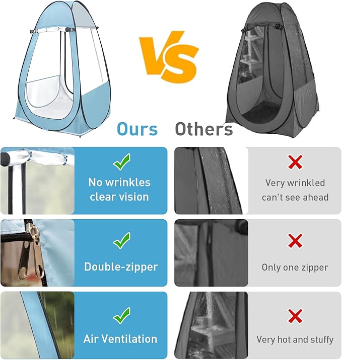 Pop Up Tent Clear Outdoor Tents Sports Fishing Rainproof and Windproof Beach Camping Lightweight and Sturdy Easy Set Up UPF 50+ Portable Folding 39 x 64