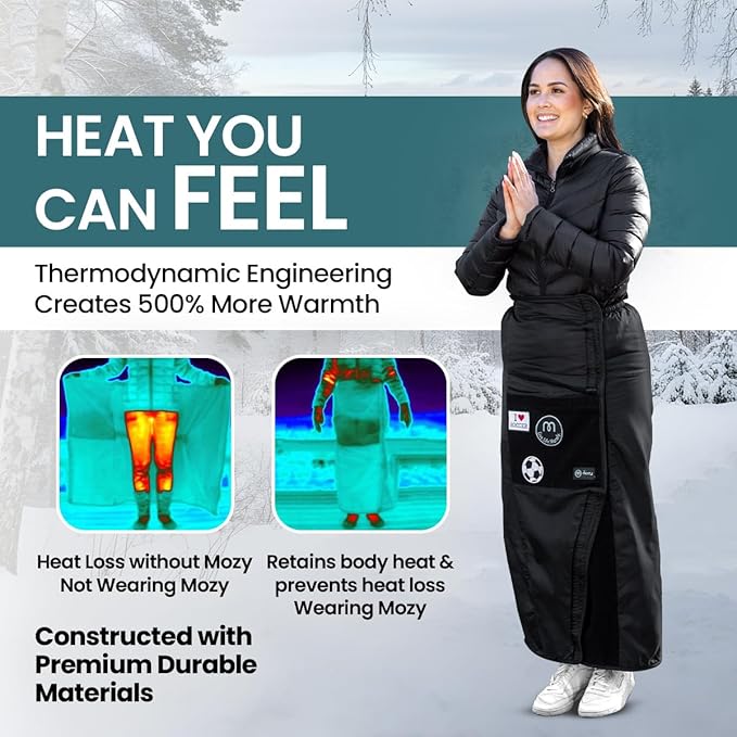 Mozy Wearable &amp Weatherproof Outdoor Blanket – Lower-Body Thermal Wrap for Superior Warmth