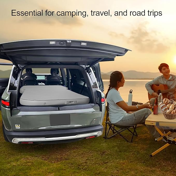 Air Mattress Compatible with R1S Camping Bed Rear Trunk Inflatable Bed Cushion Mattress fit for Rivian with Electric Pump for R1S Accessories