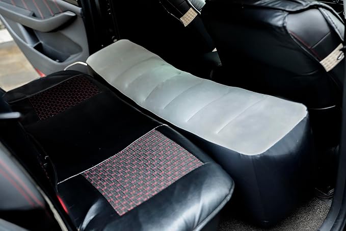 Inflatable Car Air Travel Mattress Back Seat Gap Pad with Air Pump51.2×10.6×14.6 Portable Cushion Camping Sleeping Gap Pad Air Couch for CarSUV