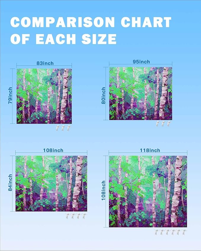 Summer Oil Painting Birch Beach Blanket Waterproof Sandproof Country Purple Tree Plant Beach Mat Quick Drying Outdoor Picnic Mat 95 x 80 for 1-5 Adults Essentials for Travel Camping Hiking