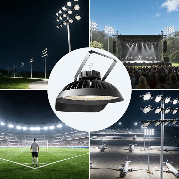 Lightdot 450W(520x1W) LED Stadium Lights 67500Lm (1800W Eqv.) LED High Mast Lights Outdoor AC100-277V IP65 Waterproof Outdoor Sport Count Light Commercial Area Lighting - 1Pack