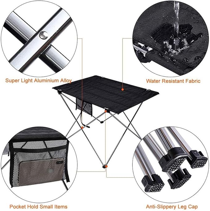 Picnic Folding Table Portable Folding Table Outdoor Camping Home Barbecue Picnic Ultra Light Aluminum Alloy Traveling Table Fishing Outdoor camping table Hiking camping table Hiking camping t