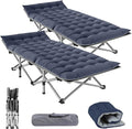 NAIZEA Folding Camping Cots for Adults Portable Cot with Mattress Heavy Duty Outdoor Bed with Carry Bag 1200d Oxford Cloth Sleeping Cots for Camping Office Nap Home Guest Beach Travel