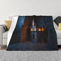 a Small Castle 80x60 Printed Soft Fleece Blanket for Sofa Bed and Camping - Cozy Blanket for Travel Picnics Nighttime Use