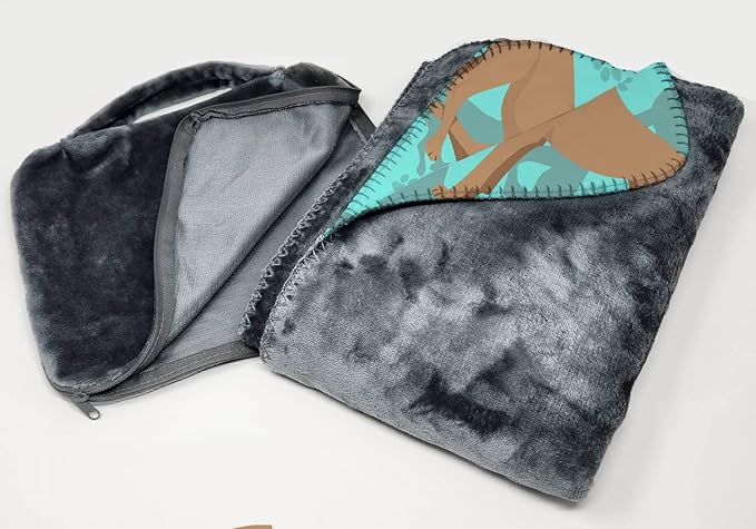 Caroline's Treasures MLM1071TBLT Fawn Great Dane Soft Travel Blanket with Bag Airplane Blanket Indoor Outdoor Camping Blanket for Traveling Picnics Beach Trips Concerts
