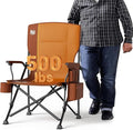 TIMBER RIDGE Oversized Folding Camping Chair High Back Heavy Duty for Adults Support up to 500lbs with Cup Holder Side Pocket Cooler Bag