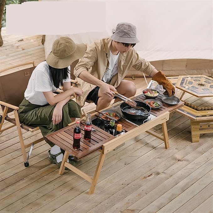 Picnic Tables Camping Folding Table Outdoor Combination Table Camping BBQ Picnic Solid Wood Table Outdoor Wood Furniture Table