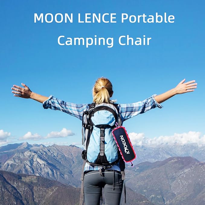 Portable Camping Chair Ultralight Durable Foldable Chair for Outdoor CampTravel Beach Picnic Garden Sport Sturdy Frame Comfortable Collapsible Lawn Chair Supports 330Lbs