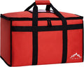 Himal Outdoors Insulated Food Delivery Bag XXXL-23Wx15Hx14D inches Premium Insulated Grocery Bag for HOT/COLD Food Delivery Fit for Uber Eats Doordash Commercial Catering Transportation (Red)