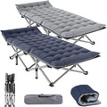 Barbella 2 Pack Folding Cot Camping Cots for Adults Portable Sleeping Cot with Mattress Foldable Outdoor Bed Camp Cots Guest Bed with Carry Bag for Home Office &amp Outdoor Use
