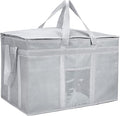 Yalin XXXL Large Insulated Cooler Bag Styrofoam Cooler of Keep Food Hot or Cold Reusable Double Zipper Food Delivery Bag for Grocery Shopping 23 W x 15 H x 14 D