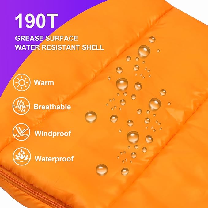 Northroad Mummy Sleeping Bag 14-59 ℉ 3-4 Season Warm &amp Cool Weather Summer Spring Fall Lightweight Washable Sleeping Bag for Outdoor Camping Hiking Travel Hunting