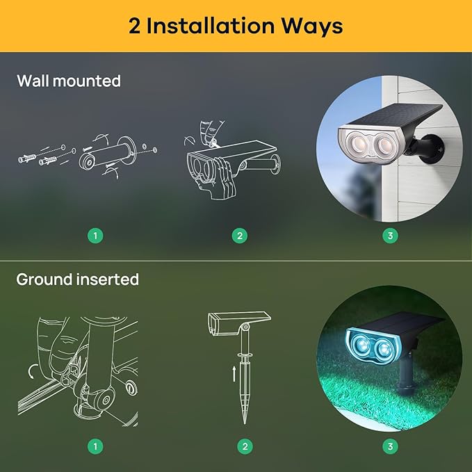 Linkind Solar Lights Outdoor StarRayS Color Changing Solar Spot Lights IP67 Waterproof Solar Spotlights for Landscape Garden Pathway Walkway (Multicolor 6 Pack)