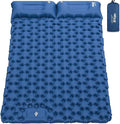 HiiPeak Sleeping Pad for Camping- Ultralight Inflatable Sleeping Mat with Built-in Foot Pump Upgraded Durable Compact Camping Air Mattress for Tent Backpacking Hiking (New Blue Double)
