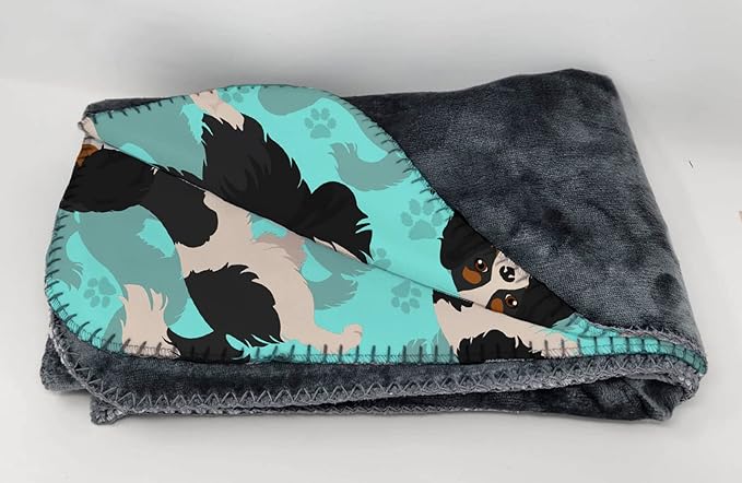 Caroline's Treasures MLM1066TBLT Tricolor Cavalier Spaniel Soft Travel Blanket with Bag Airplane Blanket Indoor Outdoor Camping Blanket for Traveling Picnics Beach Trips Concerts