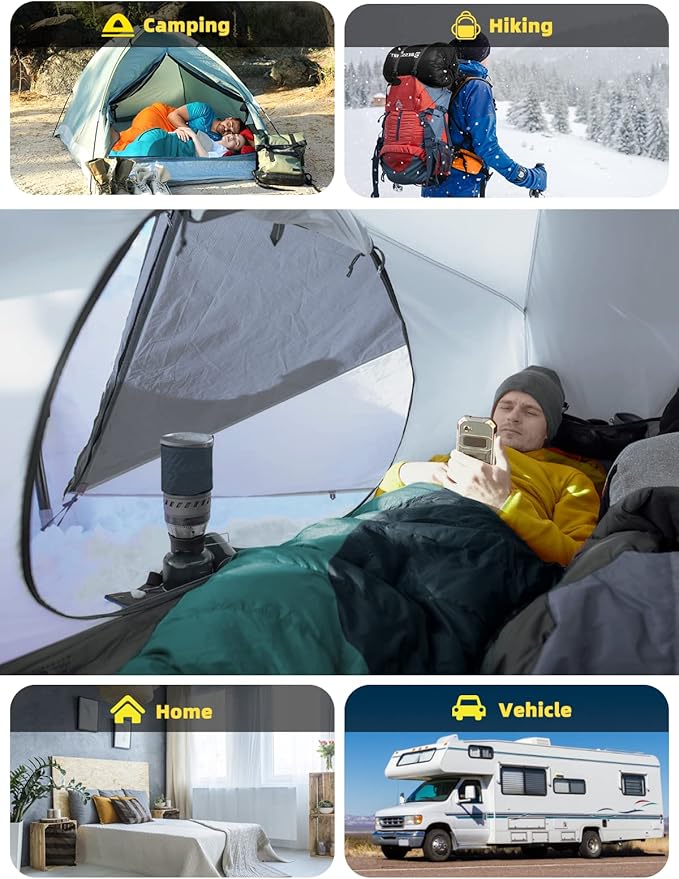Bessport Mummy Sleeping Bag | 15-45 ℉ Extreme 3-4 Season Sleeping Bag for Adults Cold Weather– Warm and Washable for Hiking Traveling &amp Outdoor Activities